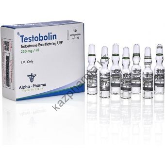 Testobolin (Тестостерон энантат) Alpha Pharma 10 ампул по 1мл (1амп 250 мг) - Темиртау